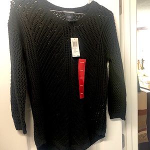 Crochet Sweater Black XL NWT